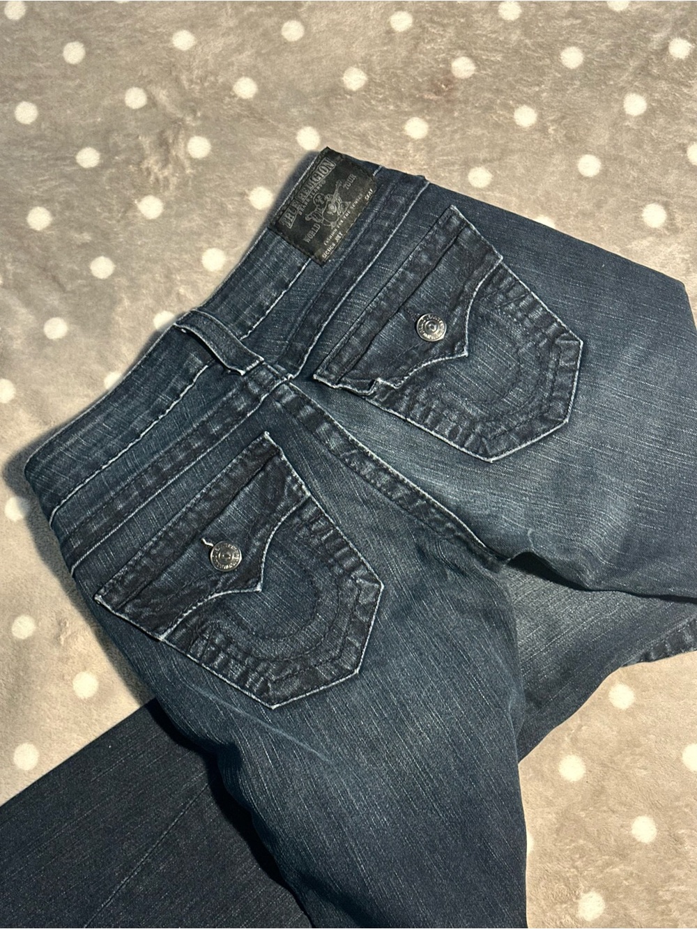 True Religion Vintage Ultra Low Rise Joey Flare Jeans